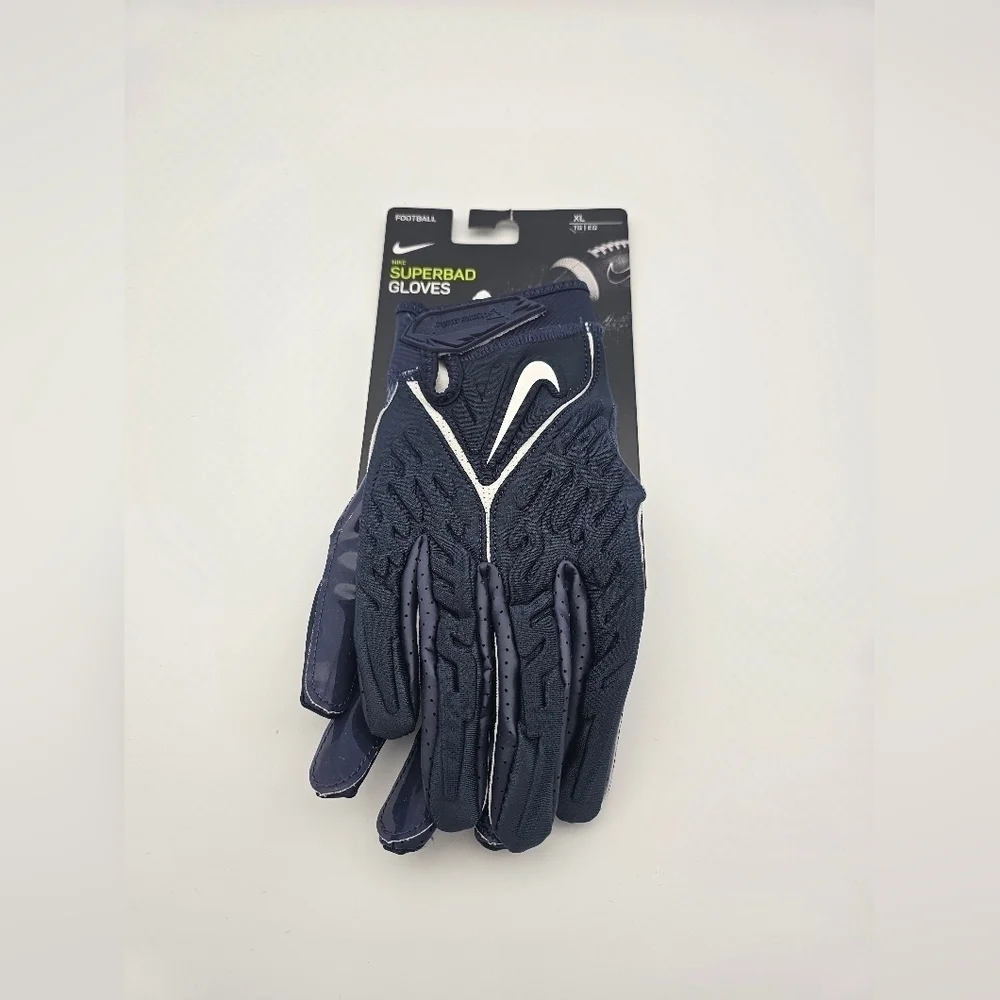 Nike Superbad 6.0 Padded Football Receiver Gloves Navy Size 4XL